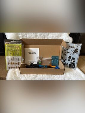 Vastar Blue Wood Soldering Iron Kit
